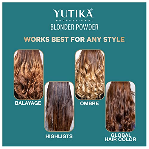 Image of Yuthika Professional Blonder Powder 500gm with Hair Color Developer 20 Volume (6%) 1000ml