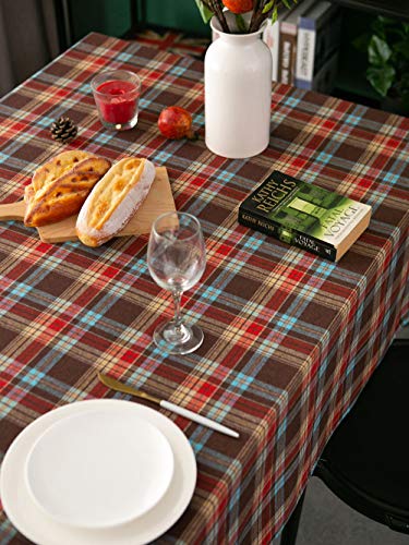Nappe de Noël lavable en coton épais pour table rectangulaire - 7