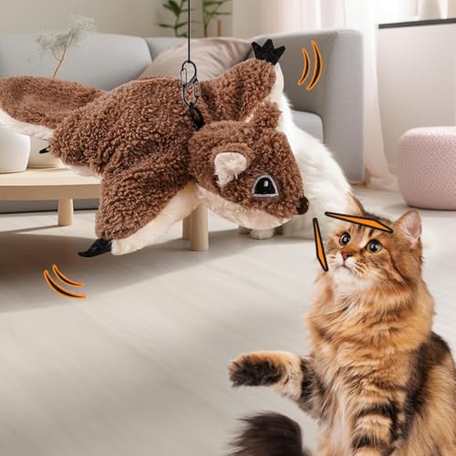 Jouet électrique interactif pour chat avec herbe à chat et oiseau mécanique