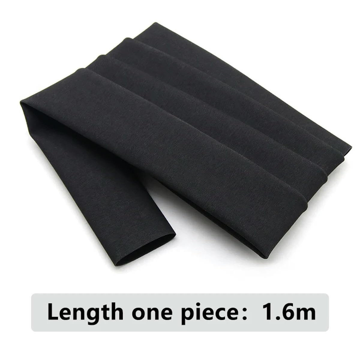Tube thermorétractable pour Canne à pêche, Gaine thermorétractable en polyéthylène Noir, diamètre 20-40 mm, 1,6 m, 1 pièce(Black Diameter 25mm,3pcs)
