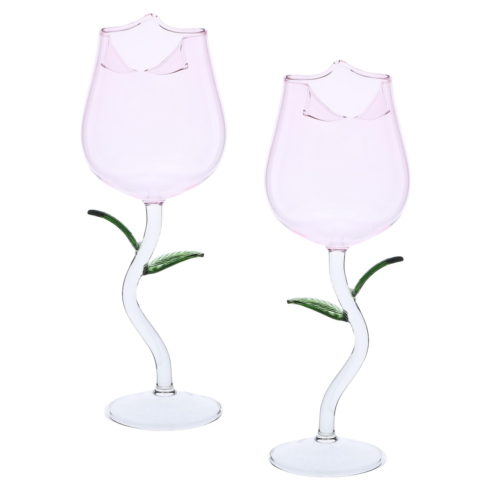 Verres à vin rose en cristal transparent pour vos dîners et mariages de luxe