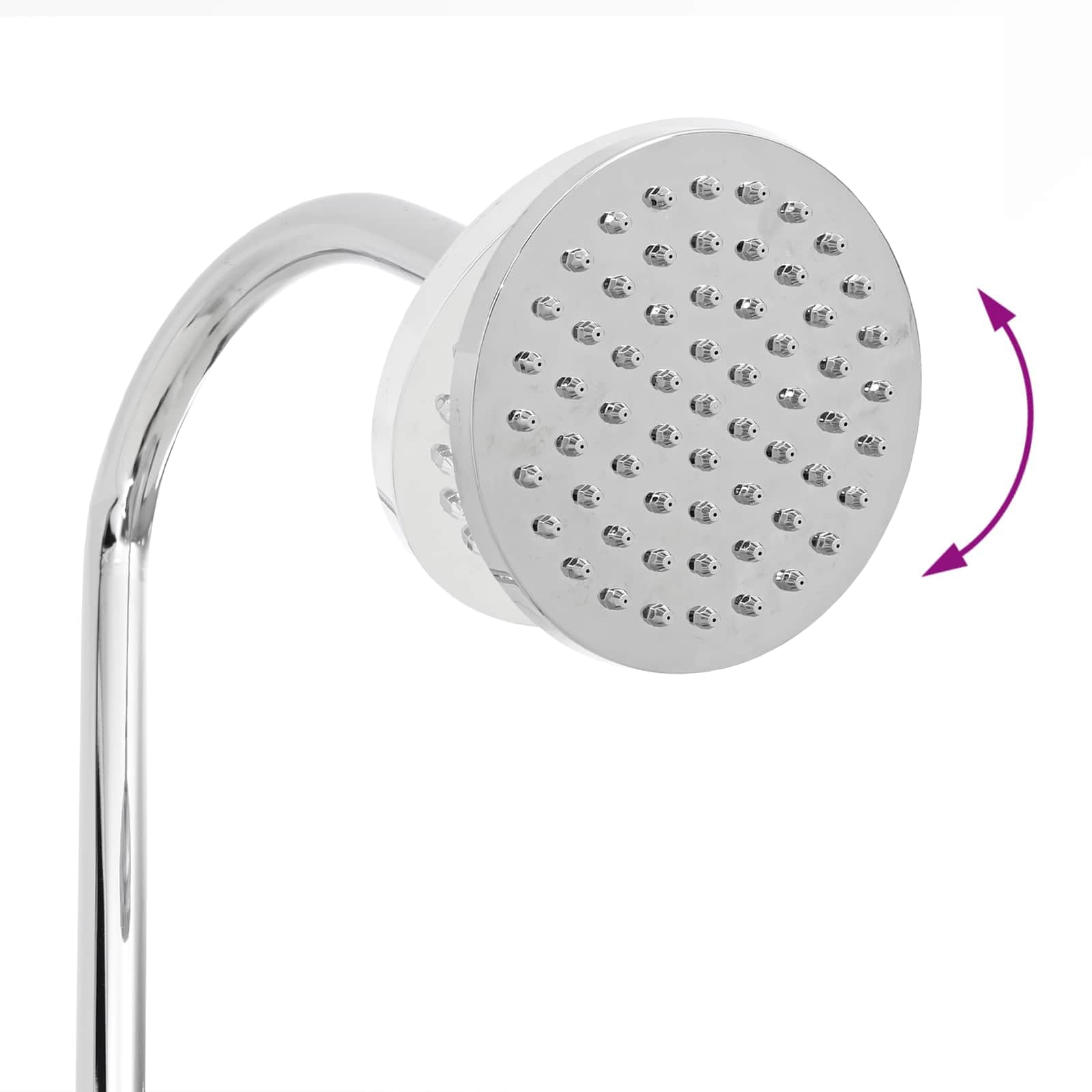 vidaXL Doccia Solare con Testa Doccia 20 l PVC, ABS, Lega di zinco