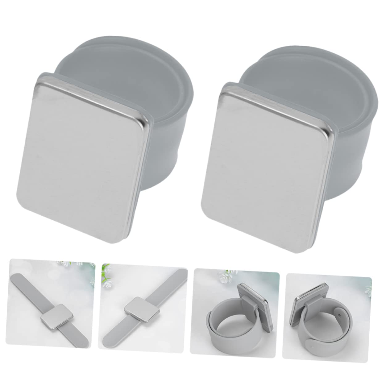 Ciieeo 6 Stk Magnetischer Sprengring Magnetische Slap-armbänder Nadelkissen Armband Quiltnadel Nähen Magnetische Haarnadel Veranstalter Arbeit Kieselgel Magnetische Anziehungskraft