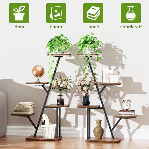 Image of Plant Stand with Grow Light Indoor: Lighted Corner Plant Stands for Indoor Growing, 5 Tiered Plant Shelf, 40 inch Plant Shelf for Multiple Plants, Flower Holder Display for Living Room, Patio (2 Pack)