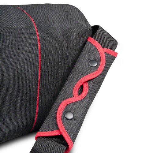 Mantona Cool Bag SLR-Kameratasche (Messenger Bag, Universaltasche) schwarz/rot – Bild 3