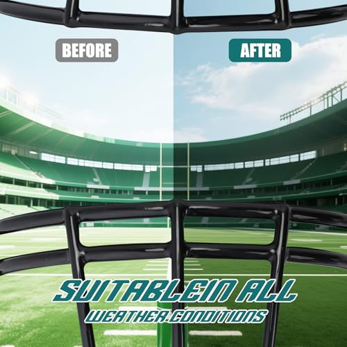 Image of KUBQLIG Football Helmet Visors, Clear and Tinted, 1 or 2 Pack | Clear and tinted options for many youth and adult facemasks with installation hardware