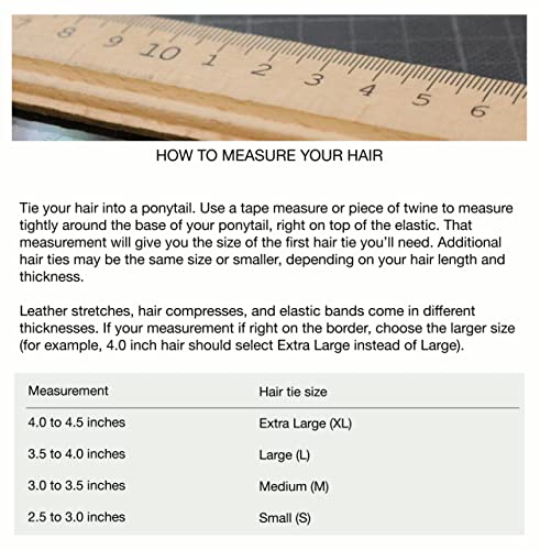 Jissy Leather Hair Ties - Long Hair Ponytail Holder Accessories For Men And Women - Chestnut/Marron (Single Piece) #TOP2