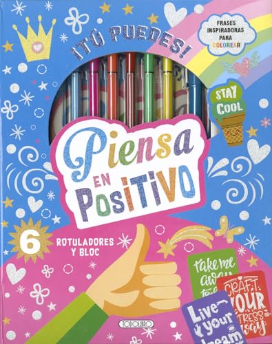 ¡Tú Puedes! Piensa en Positivo. Lettering