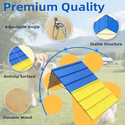 koretech Dog Agility A Frame for Large Dogs, 82” x 23” Dog Agility Course Backyard Set, Dog Agility Equipment Outdoor for Jumping Climbing by koretech - Image 4