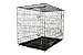Allmax 3-Door Folding Metal Dog Crate with Steel Tray, Large, Black