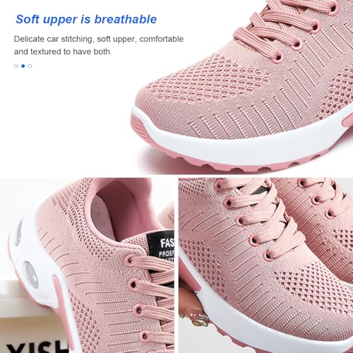 Image of Padgene Womens Sneakers Air Cushion Running Shoes Lightweight Tennis Walking Shoes Mesh Breathable Gym Work Fashion Sneakers Athletic Comfortable Casual