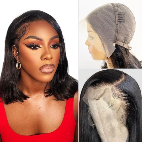 Bob Wig Human Hair 13x4 Frontal Lace Wig 14in 150 density