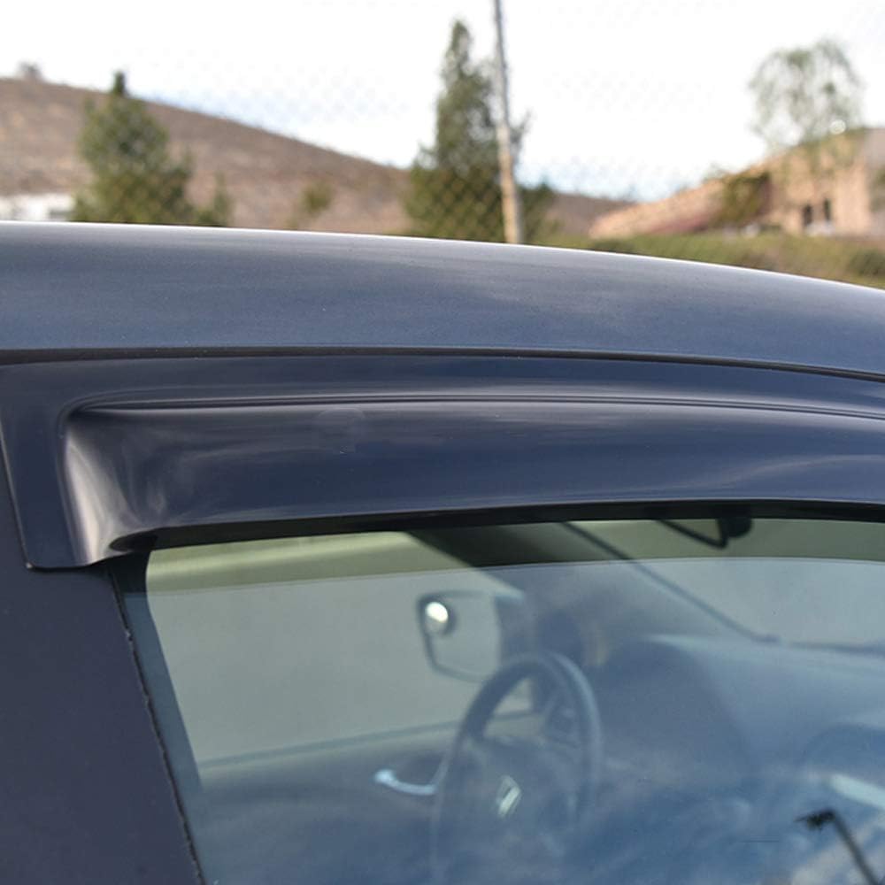 Non-in Channel Window Deflector Sun/Rain Guards Smoke Window Visors 4Pc Set Compatible for 2008-2010 for Dodge Avenger