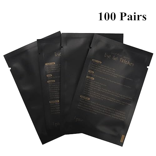 Miniatura 7 de myaokue-up 100 pares de almohadillas de gel para ojos, parches sin pelusa para extensiones de pestañas, kit de herramientas de belleza de máscara de