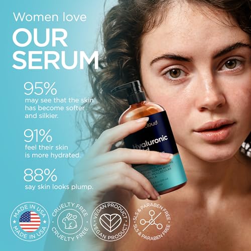 Image of Hyaluronic Acid Serum for Face, Neck & Lips Low Molecular 8 Oz