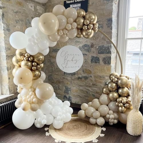 Miniatura 6 de Globos Champán Dorada Y Blanco Arena, 60 Piezas Globos De Cumpleaños, Globos Látex Azul, Globos Fiesta, 12 Pulgadas Globos Metalizados Látex Globo Para Cumpleaños Boda Baby Shower Bautizo Fiesta