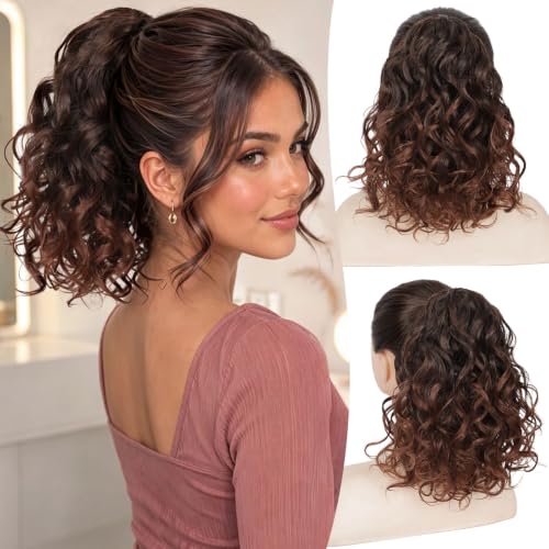 HANYUDIE Curly Drawstring Ponytail