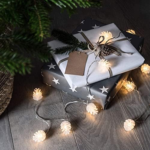 CUQOO Christmas Pine Cones LED Fairy String Lights  Perfect Christmas Decorations Indoor & Outdoor | Battery Operated Xmas Decoration | 2M Warm White Fairy Lights Xmas Tree (30 LED)