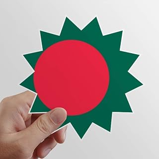 Bangladesh National Flag Asia Country Sun Vinyl Sticker Luggage Graffiti Flower Decal