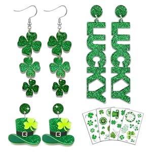St Patricks Day Earrings & Tat...