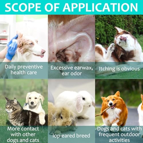 SEMECOMER Ear Mite Treatment for Dogs & Cats, Dog Ear Drops For Infection, Dog-Ear Infection Treatment, Relieves Yeast Infections, Soothes Ears Mite Discomfort, Ears Care For Puppy Cats And Dogs - Image 5