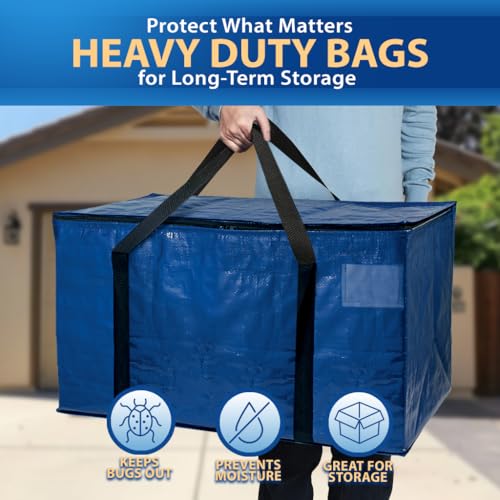 image for ClearSpace Extra Heavy Duty Moving Bags with Zipper, 6 Pack – Extra 