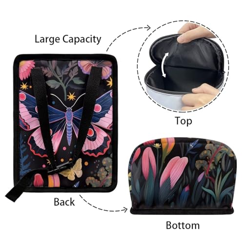 Image of Butterfly Car Trash Can with Lid,Leak Proof Hanging Garbage Storage Pocket for Home and Car,Durbale and East to Install Car Accessory Interior