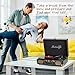 Vinyl Record Player 3-Speed Bluetooth Suitcase Portable Belt-Driven Record Player with Built-in Speakers RCA Line Out AUX in Headphone Jack Vintage Turntable