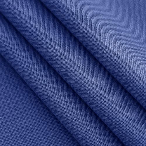 Image of Linen Curtains 72 Inch Long for Living Room Back Tab Classic Blue