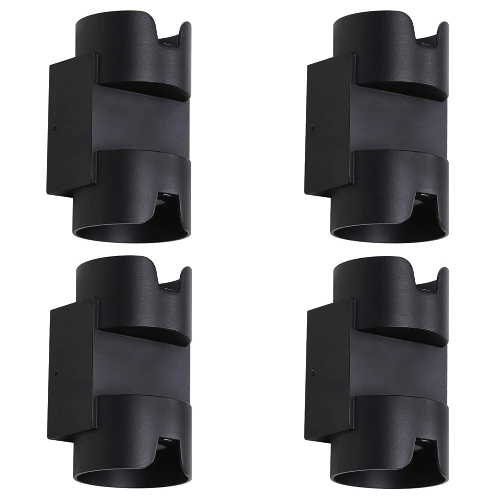 FYZDLAOR Outdoor Wall Light IP65 IP65 Waterproof Rustproof 10W 800LM Outdoor Up Down Light Polished Black Finish