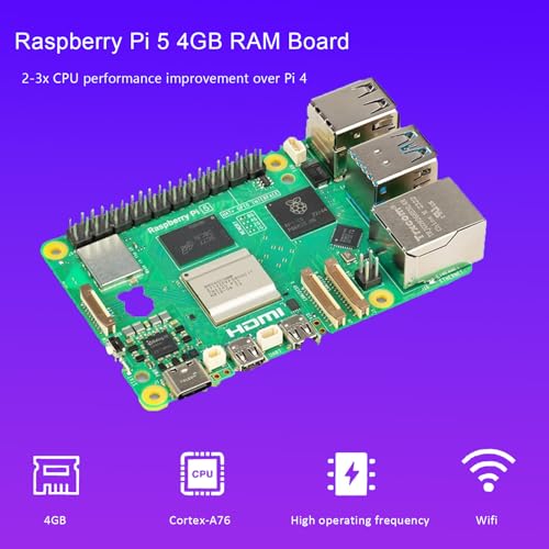 Raspberry Pi 5 4GB Kit, 4GB RAM Single Board Computer with Active Cooler and ABS Case, Complete Raspberry Pi 5 Starter Kit for IoT Robotics Retro Gaming - Image 6