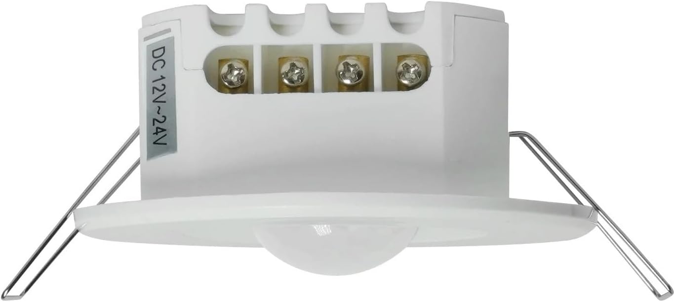 Ceiling Mounted 12V 24V 110V 220V Pir Motion Sensor Light Switch Time Delay Adjustable Ambient Light Adjustable(12V-24V)