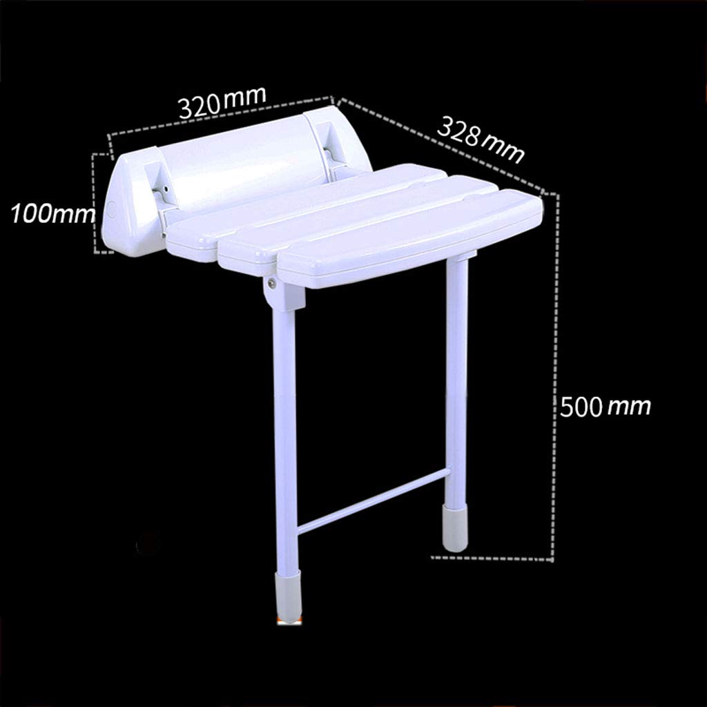 Silla de Ducha con Patas de Apoyo Montado en la Pared Plegable Taburete de baño Banco de Asiento Antideslizante para bañera Ayuda de Seguridad para el baño para discapacitados Personas Mayores Adult