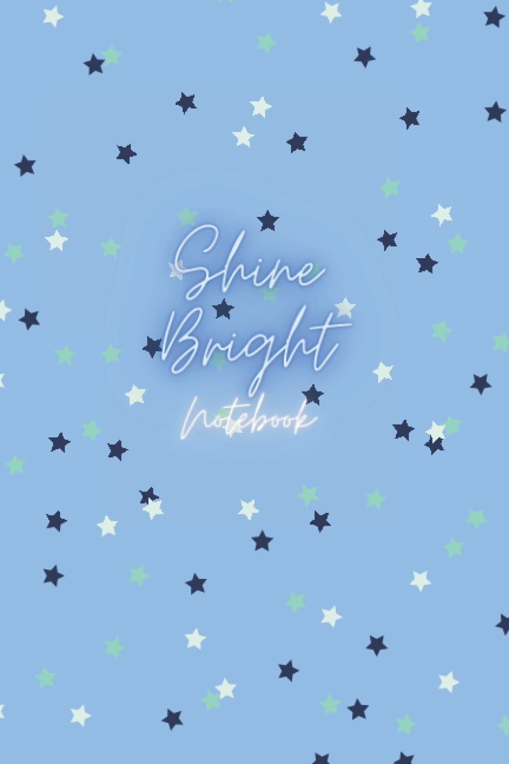 Shine Bright Notebook: Bright Coloured Starry 6x9 120 Page Notebook