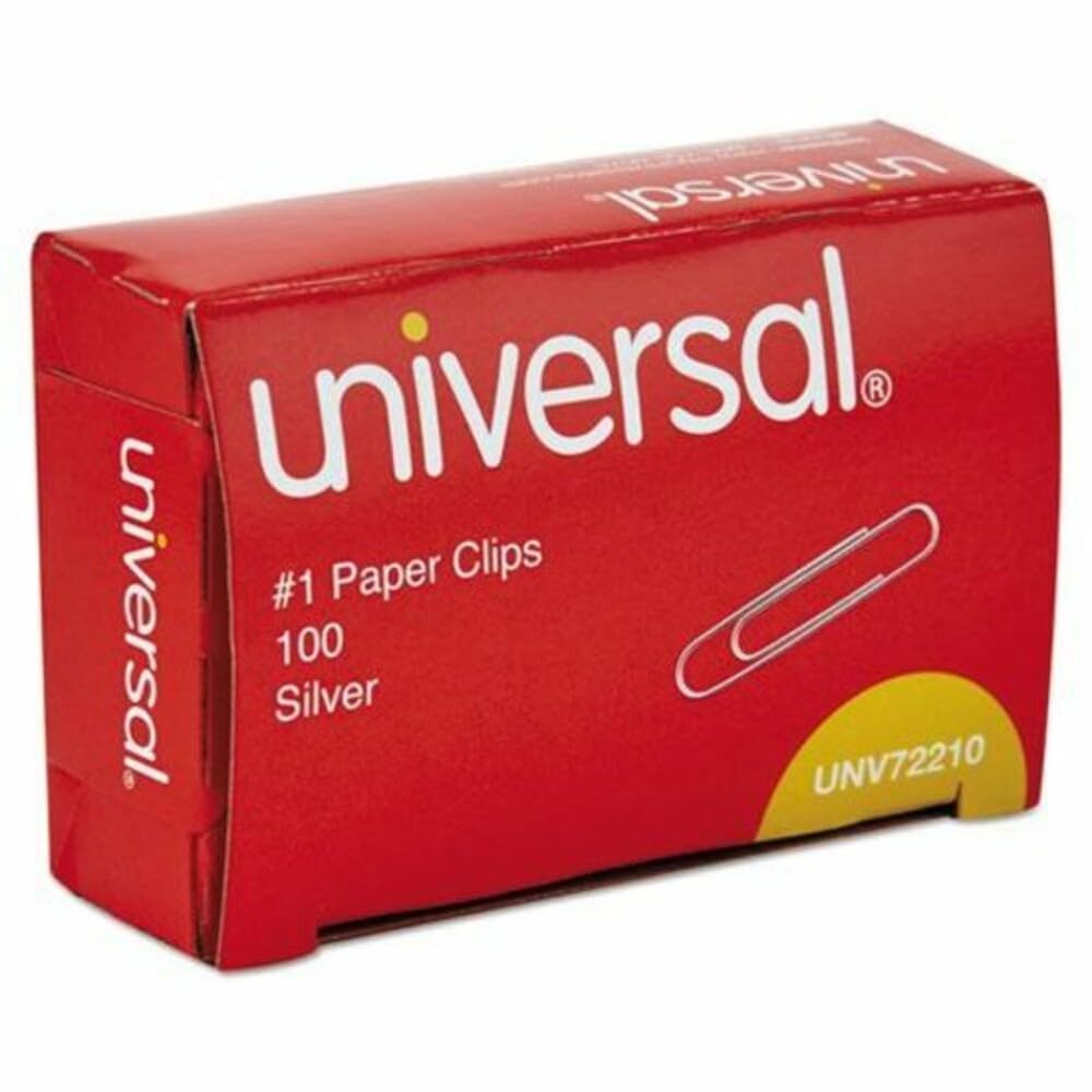 Photo 1 of Universal 72210BX Paper Clips, Smooth Finish, No. 1, Silver, 100/Box