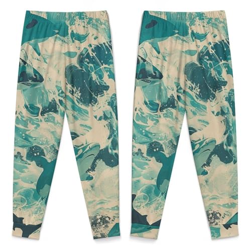 Camo Hammerhead SharksChildren's Pajama Set Round Neck Long Sleeve Top + Pants Two-piece Set160CM4