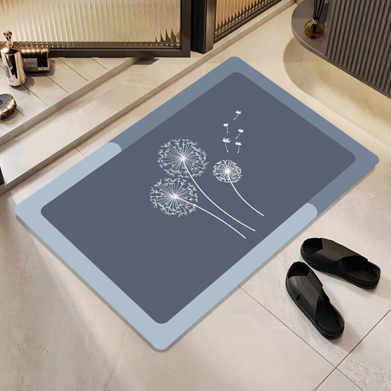 Miniatura 6 de CAIRIAC Tapete absorbente de diente de león, tapete de baño para suelo de baño, tapete de baño delgado que se ajusta debajo de la puerta,