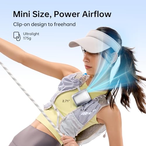 Image of JISULIFE Portable Neck Fan, 100 Adjustable Speeds, 40000 RPM Cooling, Mini Personal Wearable Fan, 4500mAh USB Rechargeable, 16H Runtime, LED Display - Gifts for Outdoor, Travel, Camping (Black)