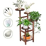 blumenständer holz diy 【5 Lagen Hoher und Niedriger Blumenständer】-- Größe: 26*26*83.5cm/10.2*10.2*32.9in. mit 5 Schalen, 2 kleine Größe: 19.5cm/7.6in; 2 mittlere Größe: 23.5cm/9.3in; 1 große Größe: 26cm/10.2in. Jedes Tablett ist vernünftig angeordnet und wird sich nicht gegenseitig beeinflussen, so dass alle Pflanzen gleichmäßig in der Sonne baden können. Das ästhetisch reiche Design in schwarzer Walnussfarbe und die vernünftige Anordnung machen es perfekt für die Platzierung in verschiedenen kleinen Räumen.
