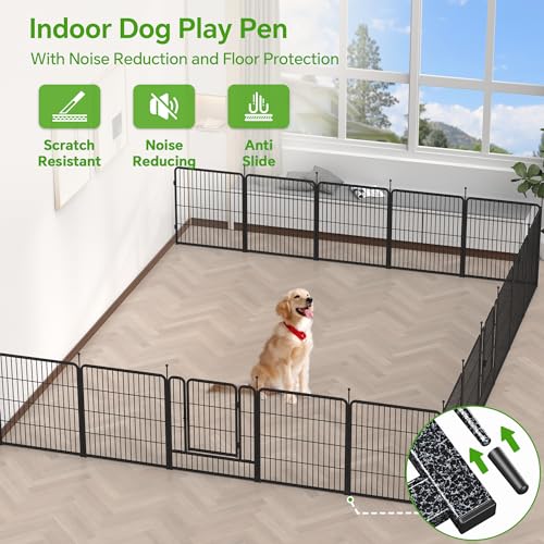 Mr-IRONSTONE-Dog-Playpen-with-Anti-Rust-Coating-32-Height-16-Panels-Dog-Fence-Dog-Pen-IndoorOutdoor-Pet-Playpen-for-LargeMediumSmall-Dogs-Portable-Foldable-Dog-Exercise-Pens - Cucciolini Doodles   Mr-IRONSTONE-Dog-Playpen-with-Anti-Rust-Coating-32-Height-16-Panels-Dog-Fence-Dog-Pen-IndoorOutdoor-Pet-Playpen-for-LargeMediumSmall-Dogs-Portable-Foldable-Dog-Exercise-Pens