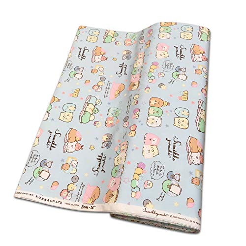 KOKKA すみっコぐらし 綿オックス 1m価格 G-3467 1 B12 青 110cm巾