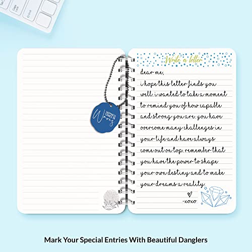 Image of Paperkraft A5 Designer Wiro Hard Bound diaries I Paper Dangler + 3 special inserts I 70 GSM I 168 Ruled Pages| Underwater Theme (Happiness comes in waves)