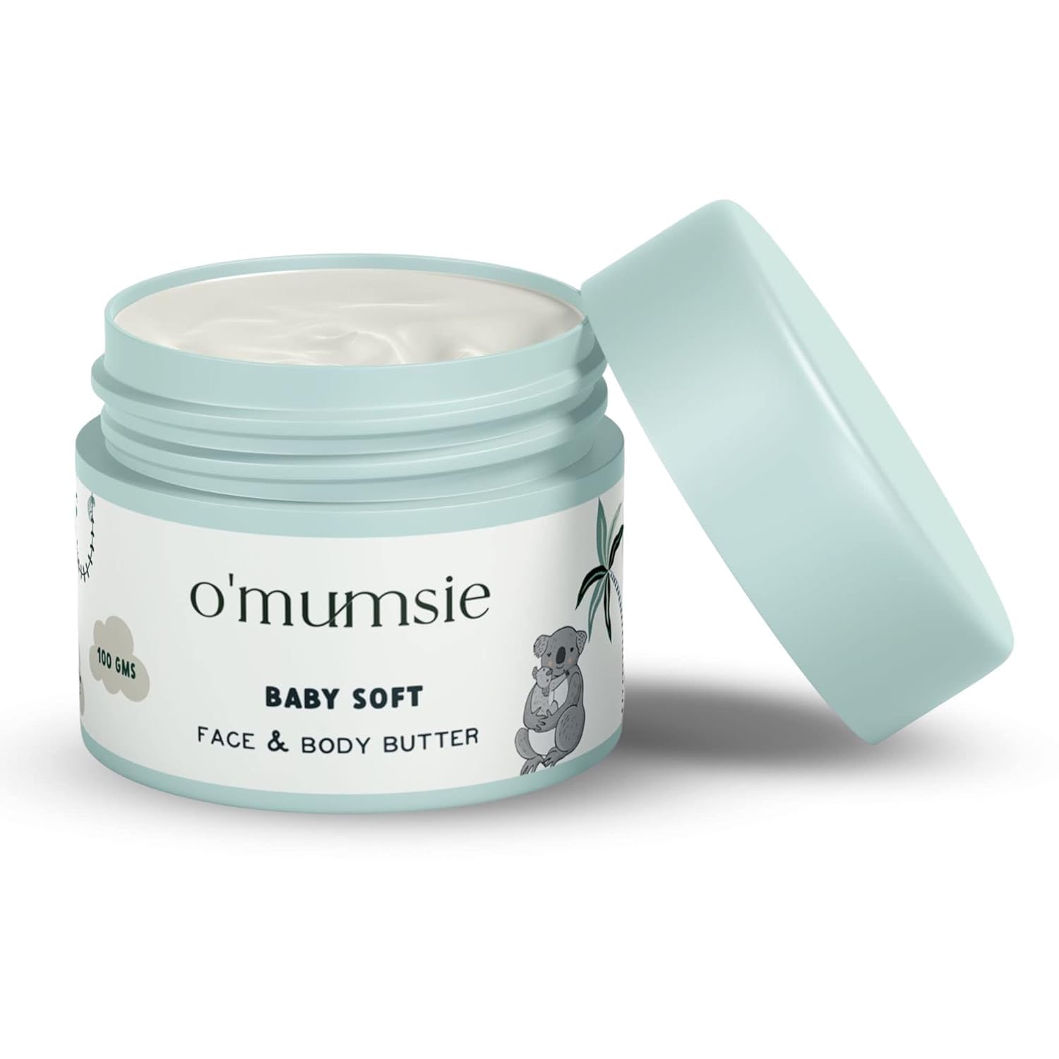 o'mumsie Baby Body Butter Moisturizer Lotion | For Healing Eczema, For Normal To Dry Sensitive Skin | Enriched with Oatmeal & Cocoa Butter - 100 GM, Pack of 2