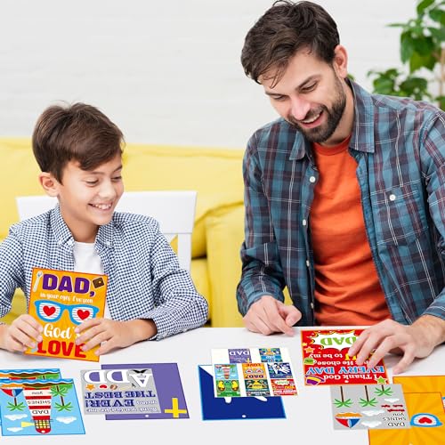 Manualidades religiosas del Día del Padre para niños, kit de tarjetas autoadhesivas a granel 5