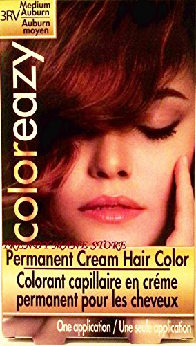 Coloreazy Permanent Cream Hair Color (Medium Auburn) #3RV