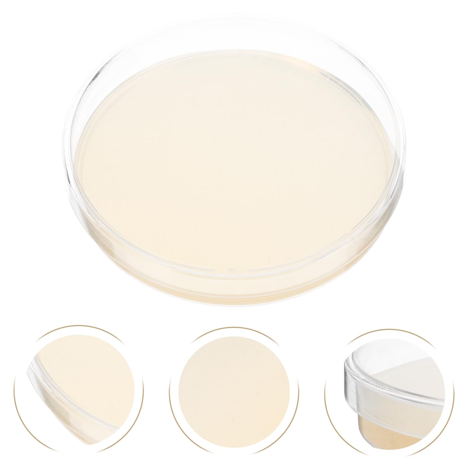 UKCOCO Placas De Agar Desechables Envasado Al Vacío 3.54X3.54X0.59In Medios De Cultivo Para Proyectos Científicos Y Laboratorios - 10 Unidades
