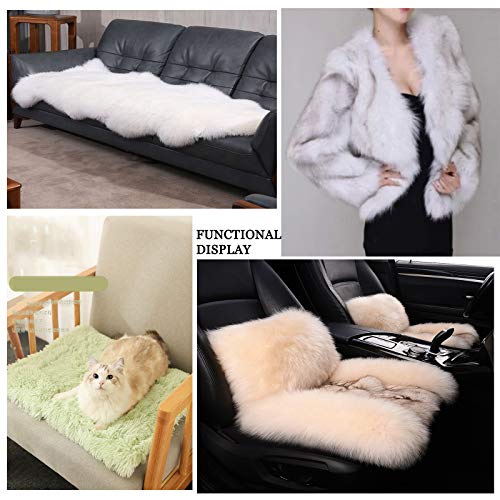 LinLII DIY Fabric Purple Faux Fur Fabric Long Pile 12cm Luxury Shaggy Fur Fabric For DIY Crafting Cosplay Photo Prop Backdrop Fursuit Area Rugs Costumes Decoration 50x170cm(Color:3 purple) - Image 4