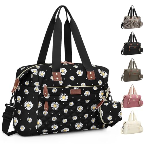 Image of Pritent Diaper Bag Tote - Diaper Baby Bags with Pacifier Case, Shoulder Straps, Stroller Clips, Waterproof Large Mommy Maternity Travel Baby Bag for Mom and Dad, Daisy, Medium