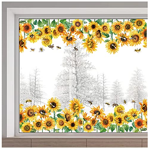 Vinilo decorativo de girasol grande para ventana miniatura 5