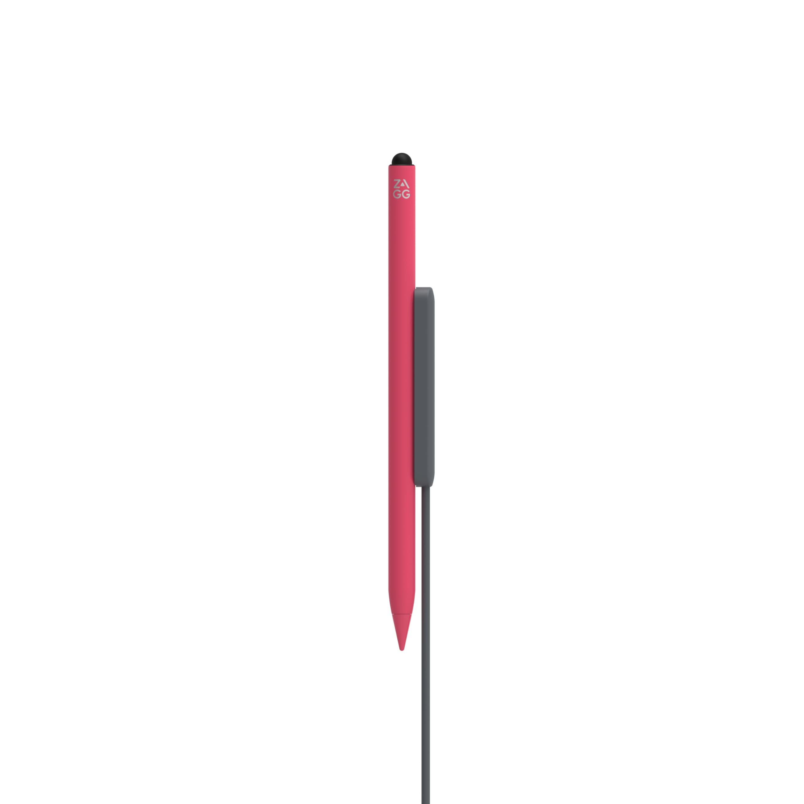 ZAGG Pro Stylus 2 Pen für iPad [2018 & Neuer], kabellos Laden, magnetischer Halt, klick-Einschalten, Doppelspitze, Neigungserkennung, Handflächenerkennung, Lange Akkulaufzeit, LED-Anzeige (pink)